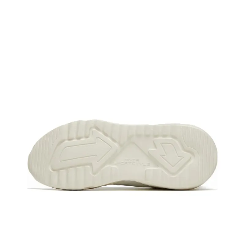 Anta Unruly Series Cushioned Slip Resistant Abrasion Resistant Low Top Sports Casual Shoes Men's White Gray-4