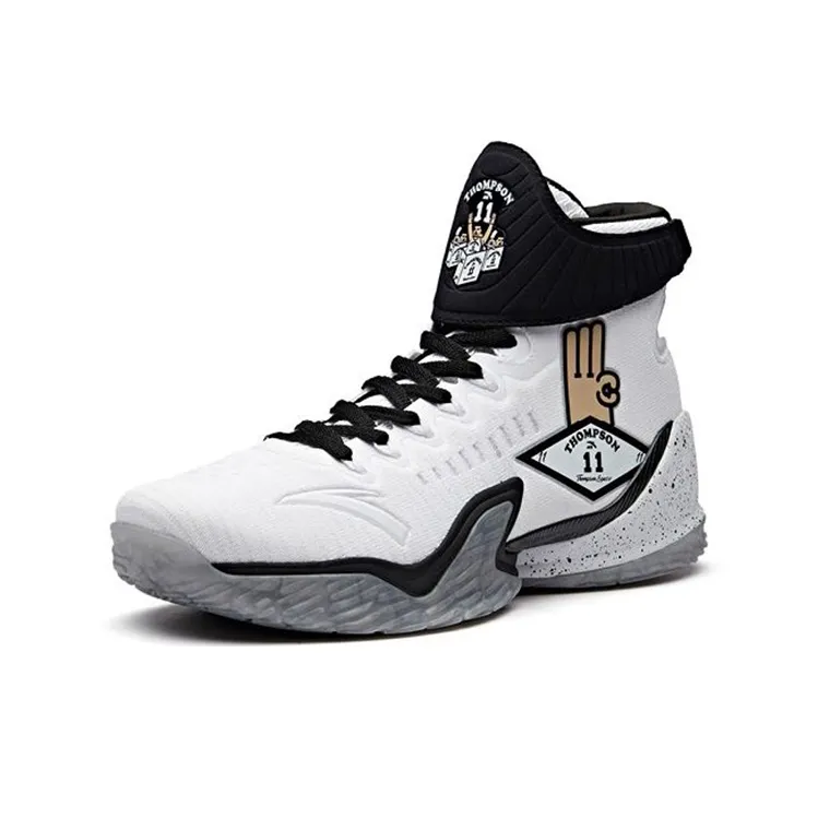 Anta KT3 Chop Hand, Thompson Slip Resistant, Abrasion Resistant Cushioning High Top Basketball Shoes Men's Black White-2