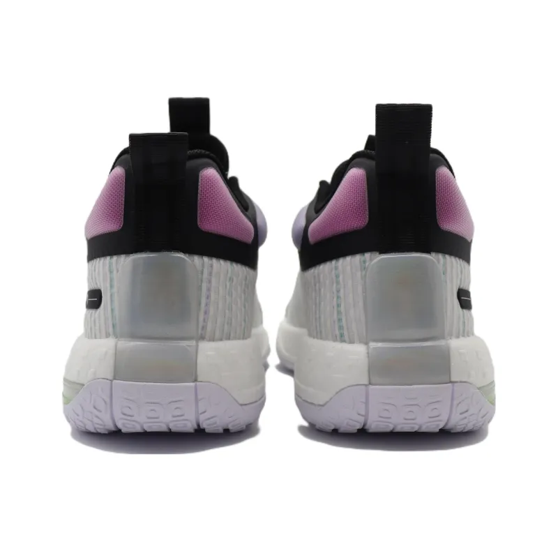 Anta Bastard Cushioning Anti Slip And Wear Resistant High Top Basketball Shoes Men's White Black Purple-2