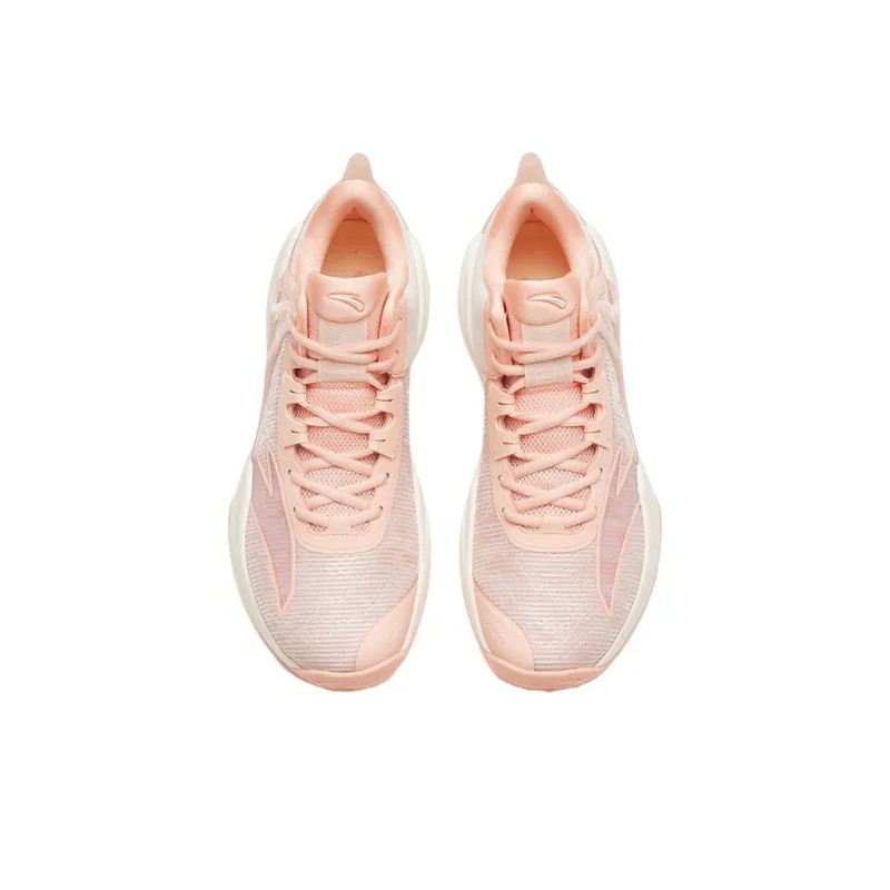 Anta Hussars 8 Anti Slip Wear Resistant Low Top Basketball Shoes Men's Pink White-2