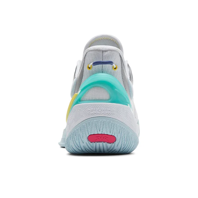 PEAK Phantom Foal 2.0 Taichi Low Top Fendu Performance Basketball Shoes Men's Energy Color Scheme Baymax Ice Blue-4