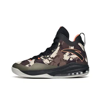 Anta The Shield Anti Slip Wear Resistant High Top Vintage Basketball Shoes Men's Green Black Orange