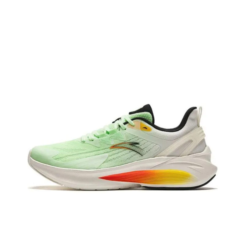 Anta Stinger 5 Durable Breathable Low Top Running Shoes Men's White Green-0