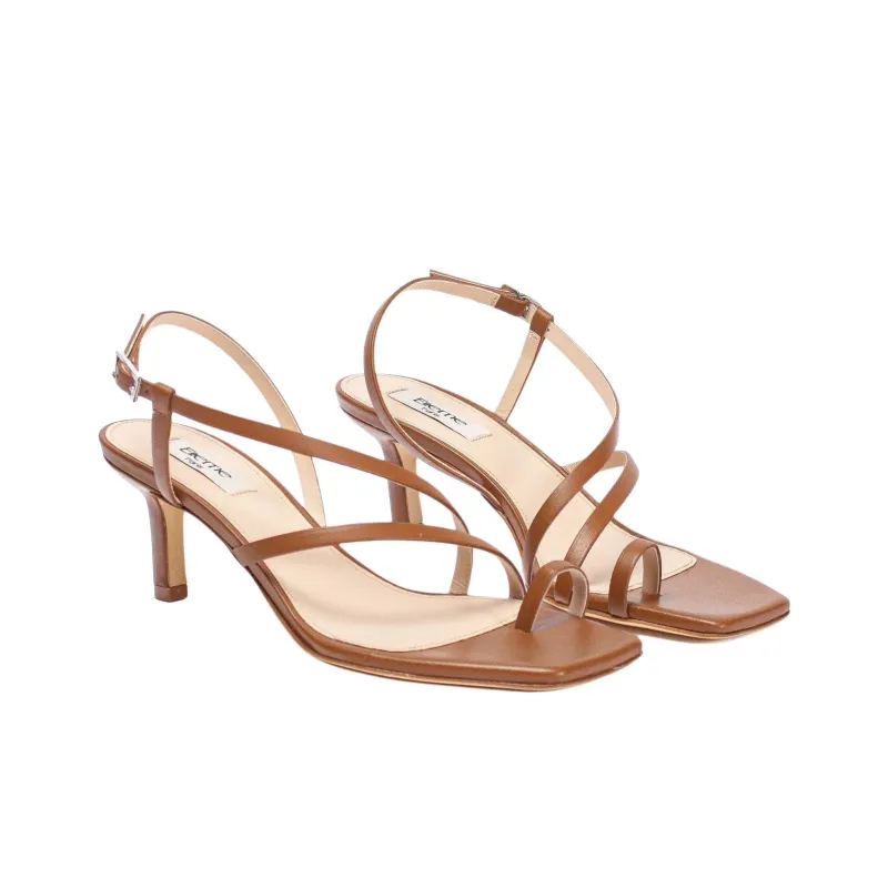 Elleme Twist One Strap Sandals 7cm Women's Tan-2