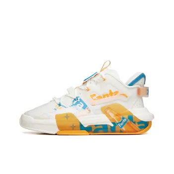Fanta x Anta Bastard 3.0 Slip Resistant Cushioning Wear Resistant Low Top Skateboard Shoes Men's White Orange