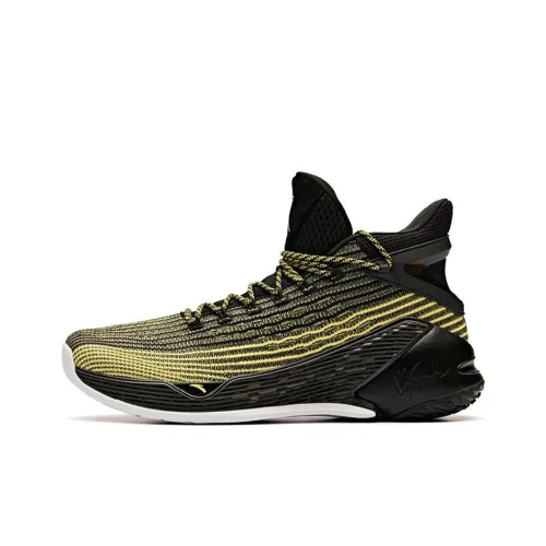 Anta KT4 Thompson KT4 Cushioning Anti Slip And Wear Resistant High Top Performance Basketball Shoes Men's Black Yellow
