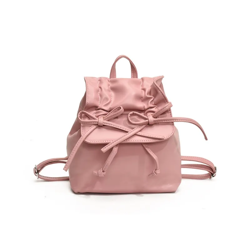 NATTY Minimalist Style Design Pleated Ballet Sweet Style PU Backpack Women's Multicolor-13