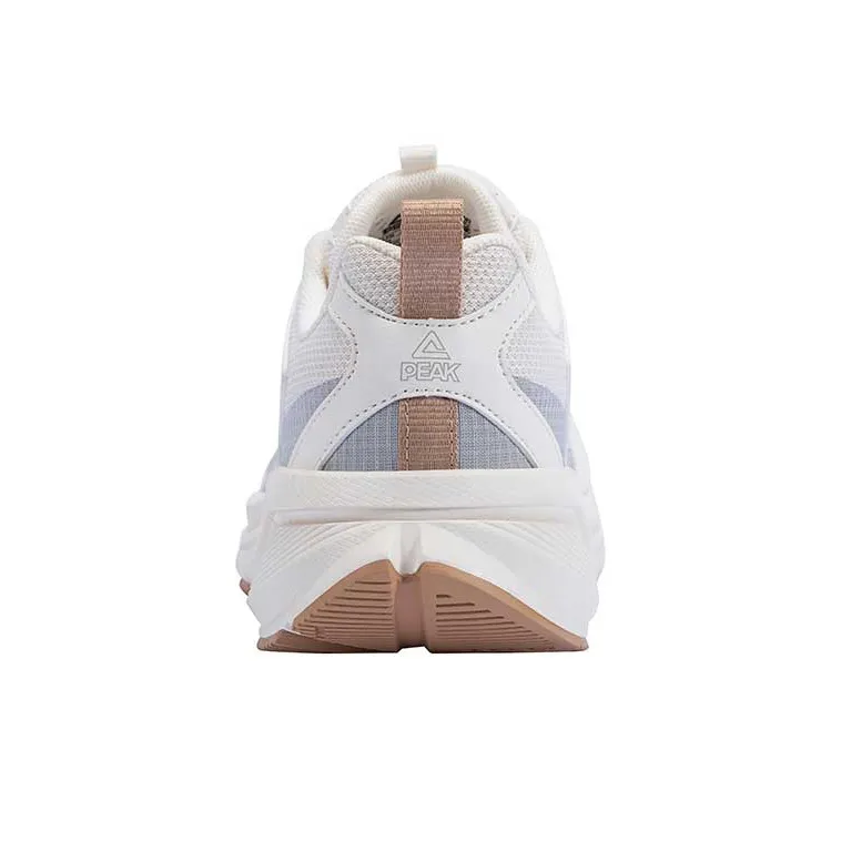 PEAK OG 7000 PRO Breathable Cushioning Low Top Running Shoes Men's Canvas White-4