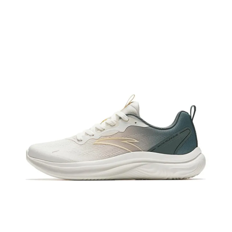 Anta Lingyun Anti Slip And Wear Resistant Lightweight Low Top Sprint Running Shoes Men's White Gray-0