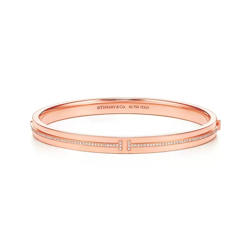 TIFFANY & CO. T Bangles Women's Rose Gold-0