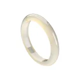 Icy Clear White Moonlight Flat inside Bangle (Serene Bangle)