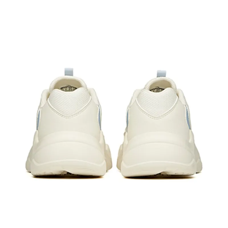 Anta Chao Worship 2.0 Cushioning Anti Slip Wear Resistant Breathability Low Top Casual Shoes Women's White Purple-4