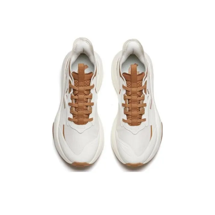ANTA C37 Series Casual Shoes Men Low Top Ivory White/Checkered Brown-4