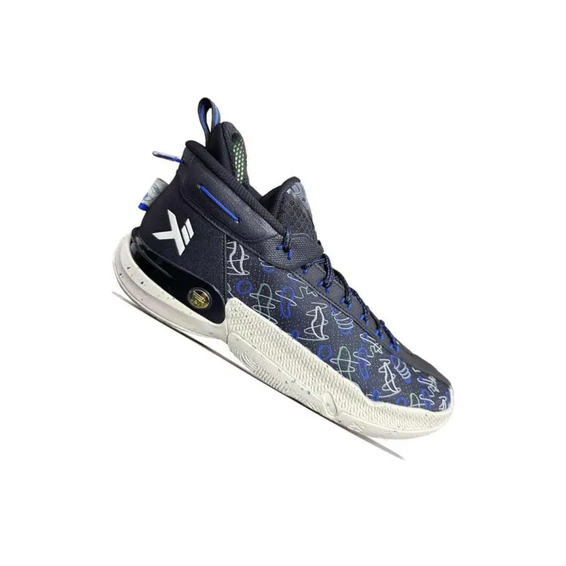 Anta KT9 Cushioning Wear Resistant Mid Top Basketball Shoes Men's Dark Blue-2