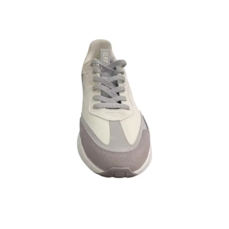 Anta HERITAGE Anti-Slip Wear-Resistant Low-Top Casual Shoes Men's White Gray-3