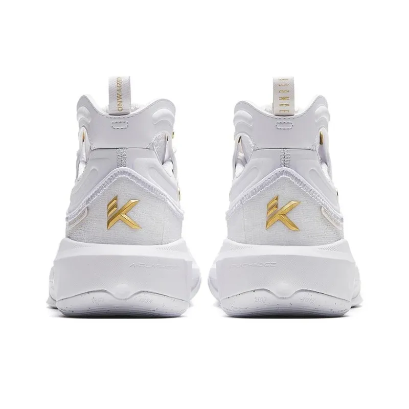 Anta KT8 KT 8 Anti Slip Wear Resistant High Top Nitrogen Technology Basketball Shoes Men's White Gold-3