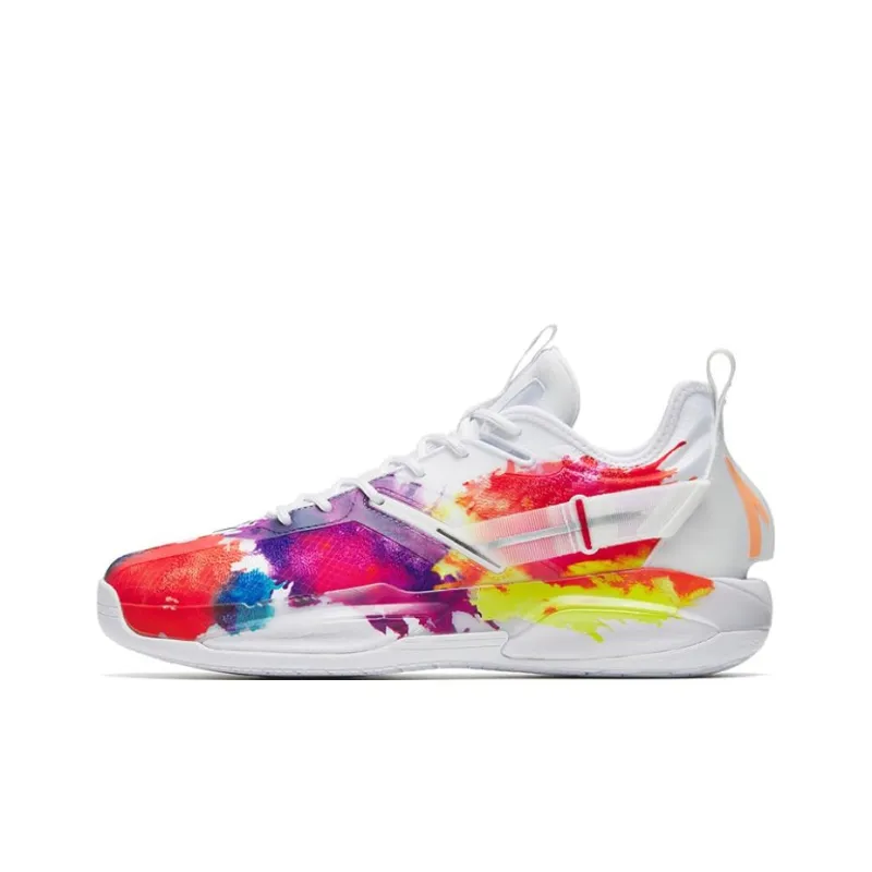ANTA GH3 Basketball Shoes Men Low Top White/Red/Purple-0
