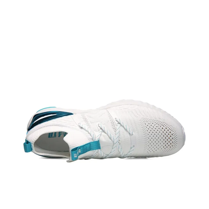 PEAK Tai Ji1.0 Plus Anti Slip Wear Resistant Low Top Sports Casual Shoes Unisex White Blue-3