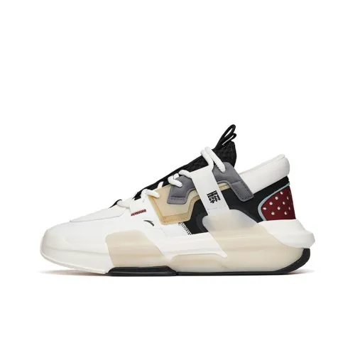 Anta Bastard 3.0 Abrasion Resistant Breathable Mid Top Skateboard Shoes Men's White Black Gray
