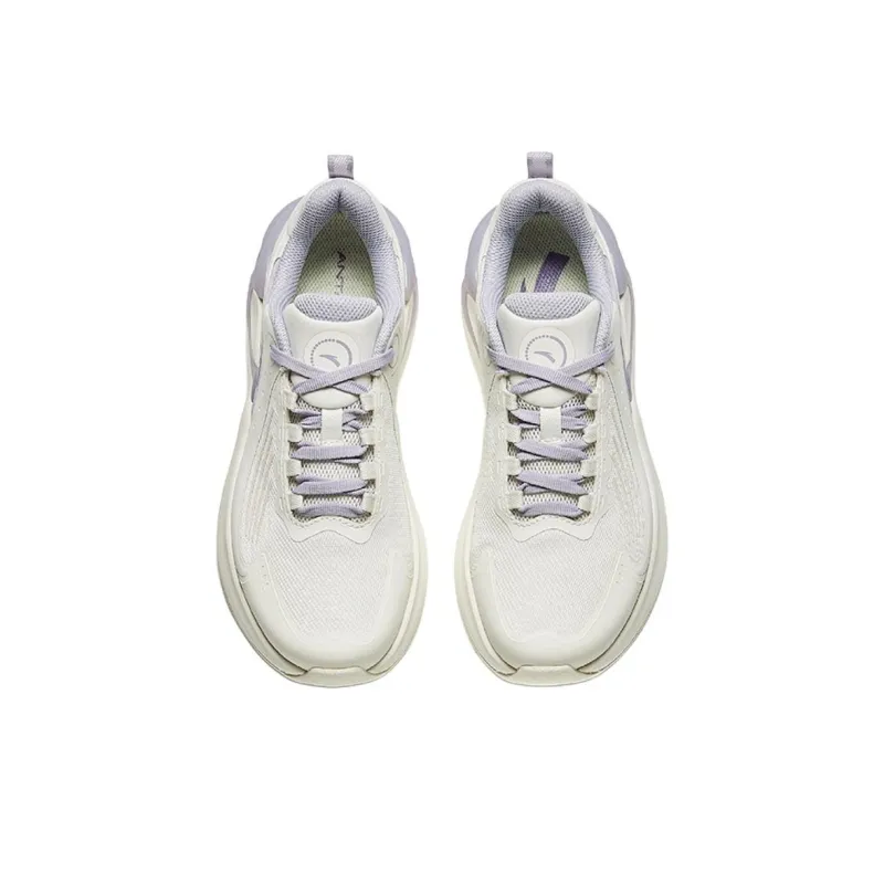 Anta C37+ Shock Absorbers Rebound Low Top Running Shoes Women's White Purple-2