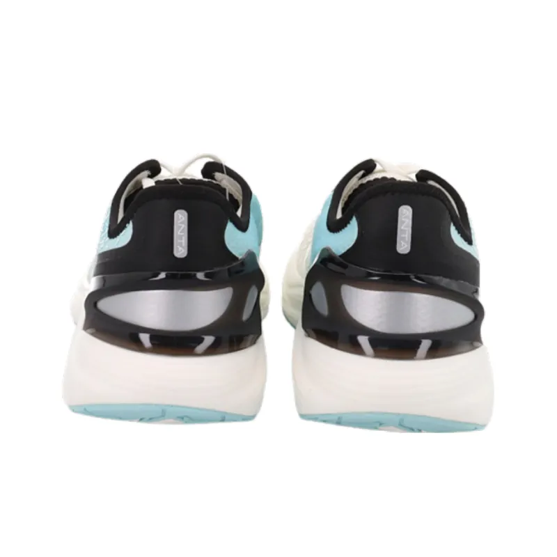 Anta Tron 2.0 Cushioned Anti-Slip Wear-Resistant Breathable Lightweight Low-Top Running Shoes Men's White Blue Black-4