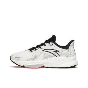 Anta Rocket 3.0 Anti Slip Wear Resistant Low Top Long Distance Running Running Shoes Men's White Black