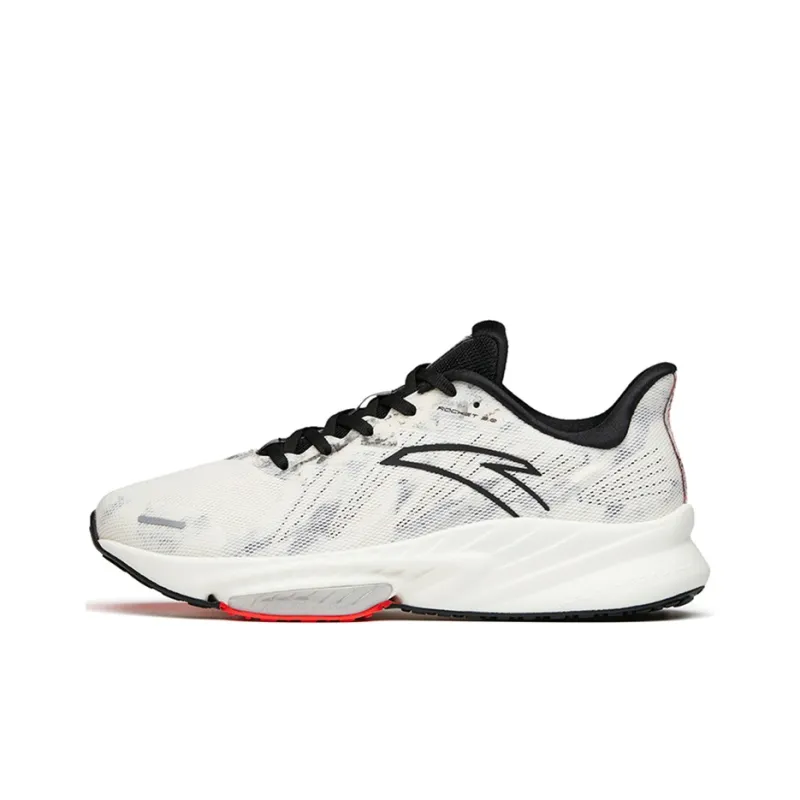 Anta Rocket 3.0 Anti-Slip Wear-Resistant Low-Top Long Distance Running Running Shoes Men's White Black-0