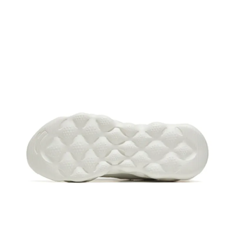 ANTA Sheepskin Running Shoes Women's Low Top Ivory White/Black-5