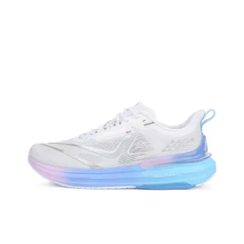 PEAK State Pole 6.0 Cushioning Rebound Breathable Low Top Running Shoes Men's White Blue Silver