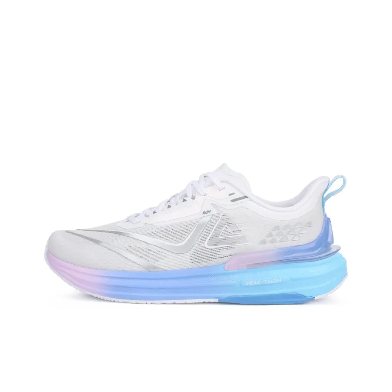 PEAK State Pole 6.0 Cushioning Rebound Breathable Low-Top Running Shoes Men's White Blue Silver-0