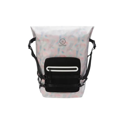 LiNing Marshmallow Polyester Laptop Bag Backpack Regular Unisex Gray & Black