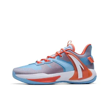 ANTA Swoosh 2.0 Basketball Shoes Men Low Top Waterfall Blue/Carthamus Orange