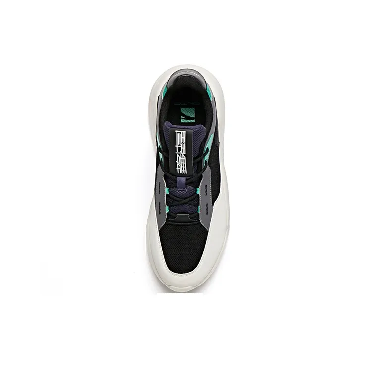 Anta Unruly Series Cushioning Low Top Casual Shoes Men's Black White Purple-2