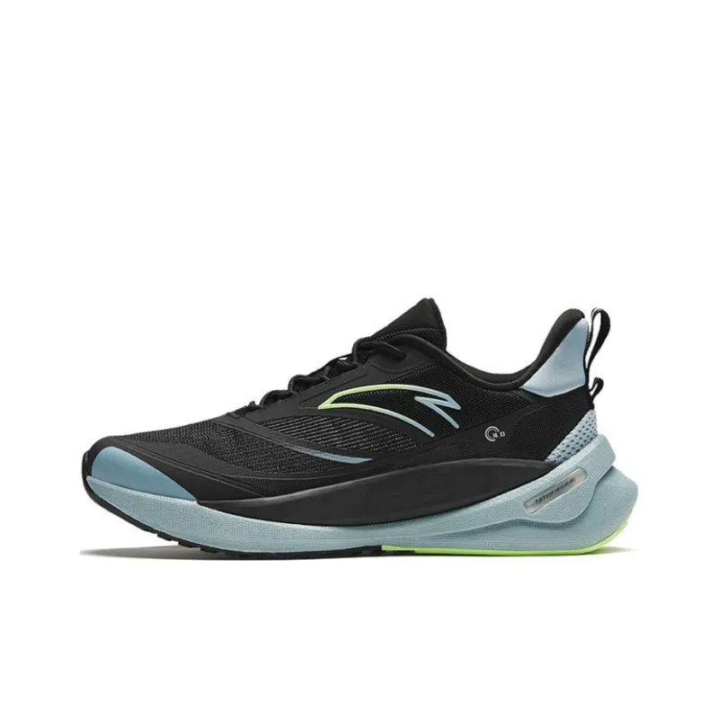 Anta C37 Series Cushioning Wear Resistant Low Top Running Shoes Men's Black Blue-0