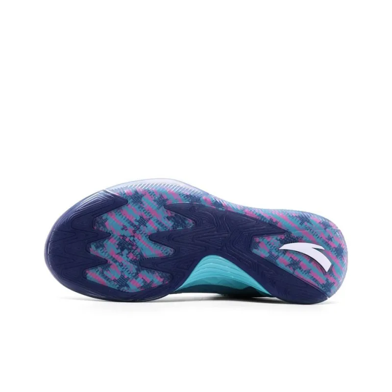 Anta KT2 Cushioning, Slip Resistant, Abrasion Resistant Coverage High Top Basketball Shoes Men's Purple Pink Blue-4