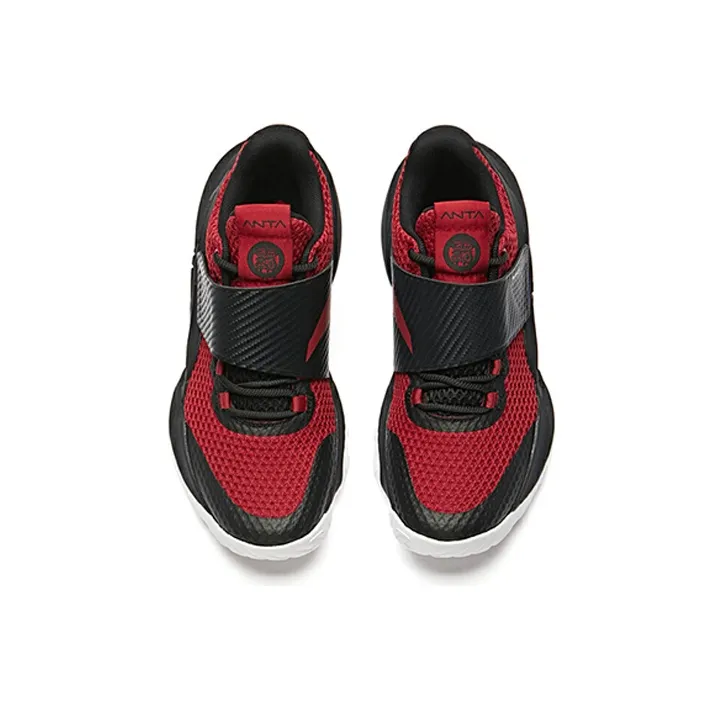 Anta Bastard Low Top Vintage Basketball Shoes Men's Red Black-3