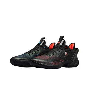 Anta Three point Rain1.0 Dark Flame Ice And Fire Cushioning Breathable Low Top Basketball Shoes Men's Black