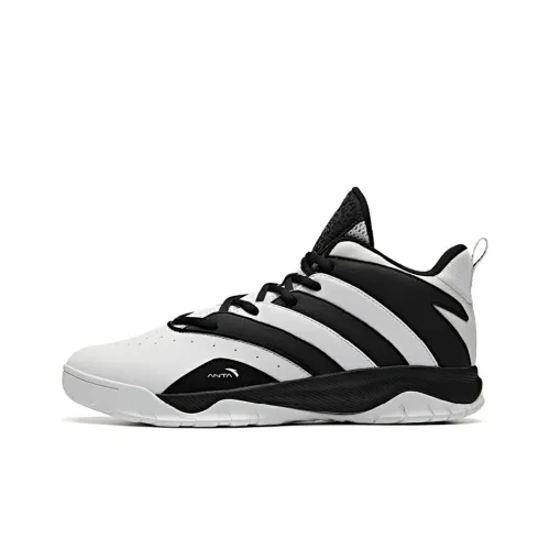 ANTA ENDLESS FIRE Basketball Shoes Men Mid-Top ANTA White/Black