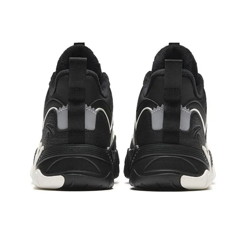 Anta Back Wave 1.0 Cushioning Moisture Wicking High Top Casual Shoes Women's Black-3