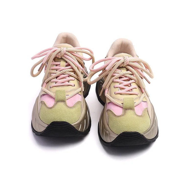 BURGELY Anti Slip Wear Resistant Low Top Chunky Sneakers Women's-9
