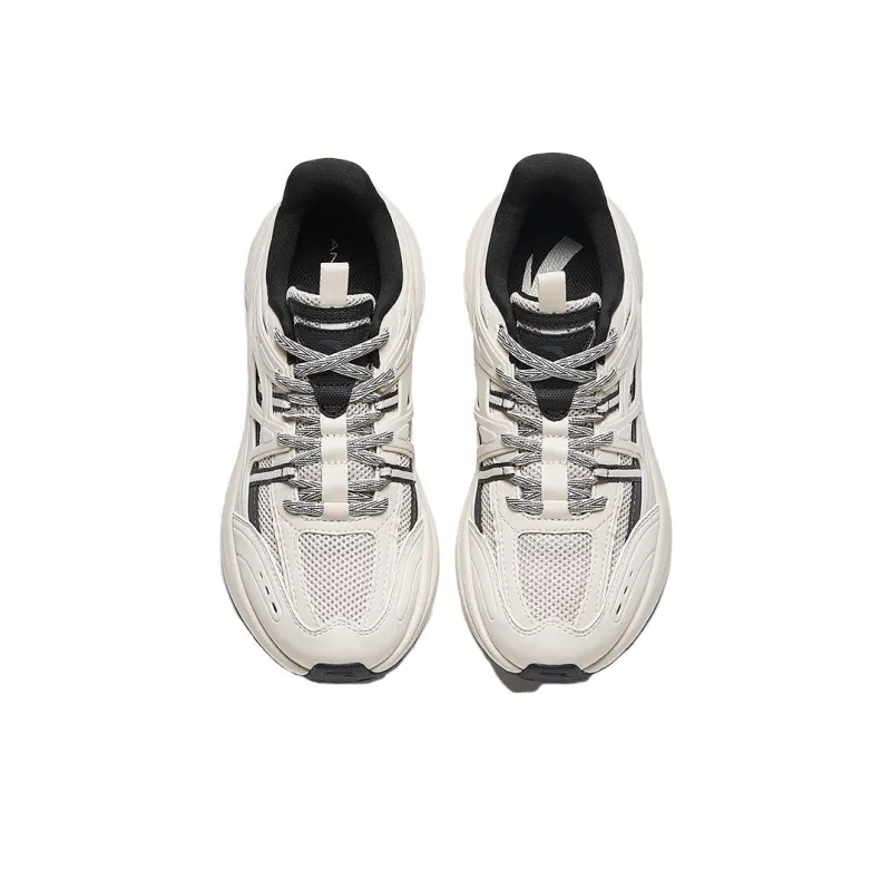 Anta AT955 Slip Resistant, Abrasion Resistant, Breathable Low Top Casual Running Shoes Women's Beige Black-2