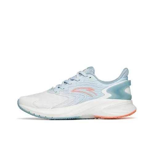 ANTA Antelope Run 2 Running Shoes Women's Low-Top Ivory White/FANTAsy Blue/Crab Shell Green