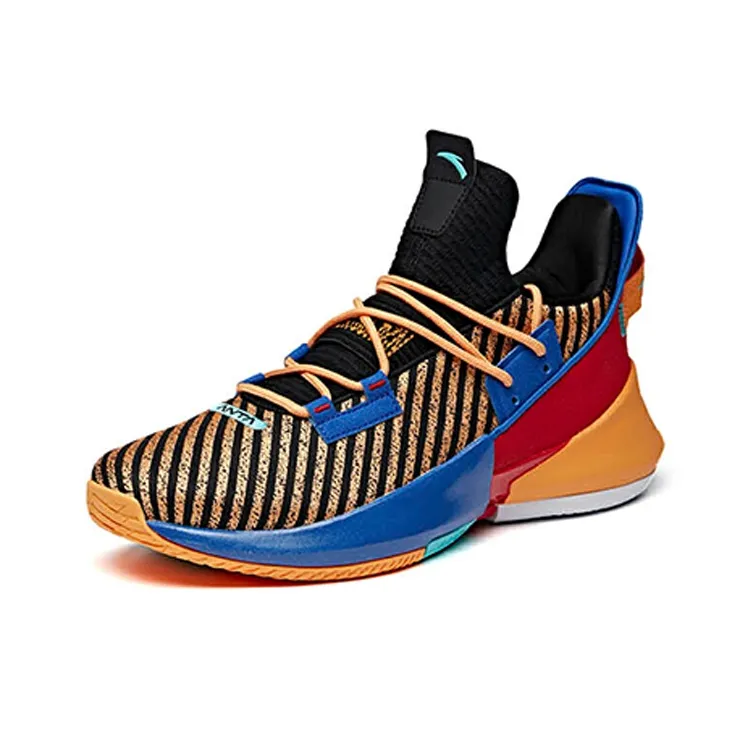 ANTA Airspace 2 Basketball Shoes Men Low Top Black/Yellow Orange/University Red-2