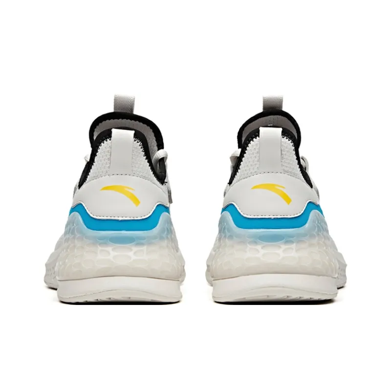 Anta C37 Series Slip Resistant And Breathable Low Top Running Shoes Men's Gray Blue Black-3