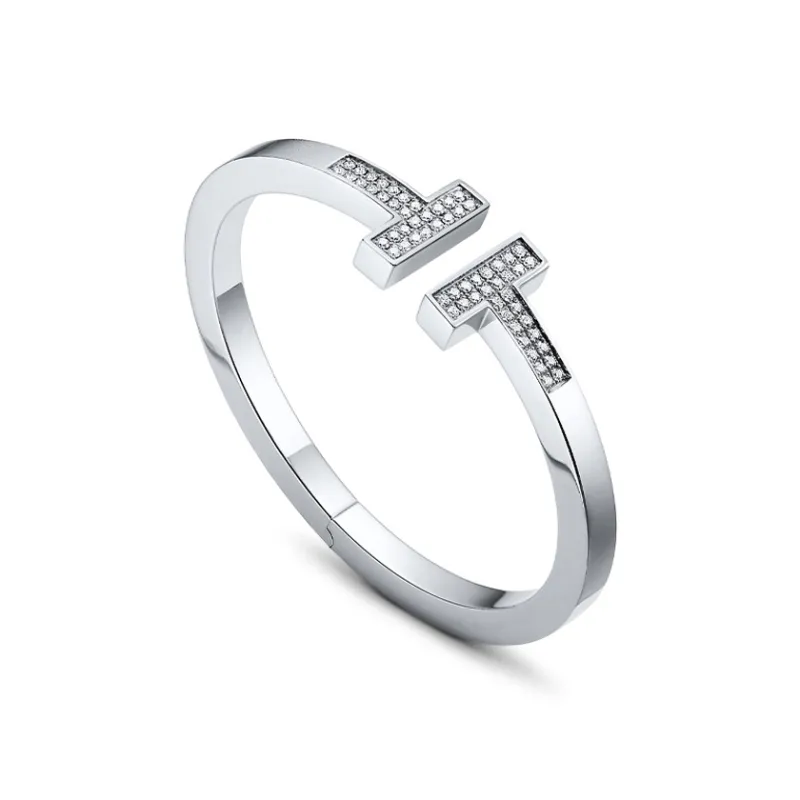 TIFFANY & CO. 18K White Gold Bangles Women's-1