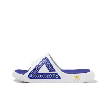 PEAK Tai Ji2.0 EVA Slip Resistant Odor Resistant Abrasion Resistant Slide Slippers Unisex Ivory Purple