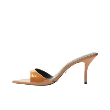 Schutz Slide Slippers 7.5cm Women's Brown