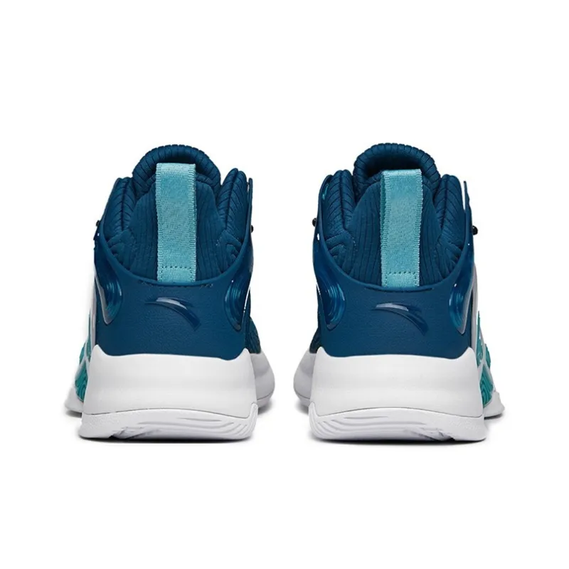 Anta Mountain 1 Cushioning Anti-Slip Wear-Resistant Impact-Resistant Low-Top Basketball Shoes Armory Blue-3
