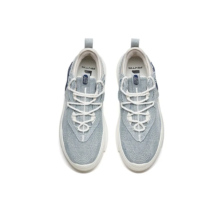 Anta AT91 Low-Top Skateboard Shoes Men's Blue Gray-2