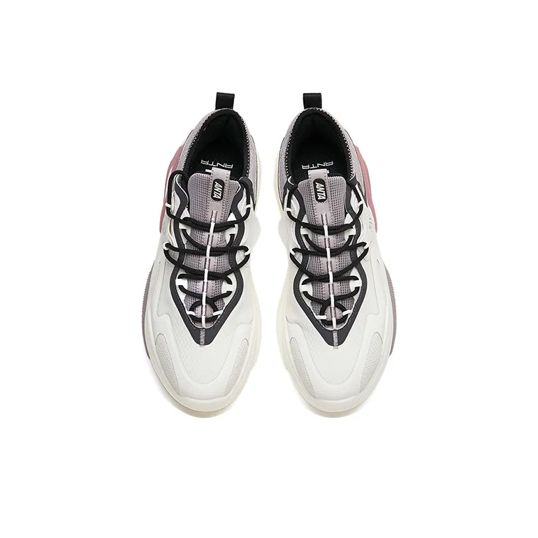 Anta AT91 Low Top Skateboard Shoes Women's White Gray-2